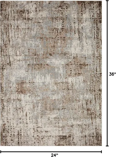 Miniatura 3 de Loloi Austen Collection AUS-01 - Alfombra decorativa natural/mocha de 2 pies 0 pulgadas x 3 pies 0 pulgadas Natural/moca