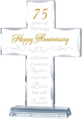 Miniatura 19 de YWHL 50 aniversario de boda, regalos de cruz religiosa para mujeres y hombres, regalo romántico de 50 años para él y ella, recuerdo de cruz