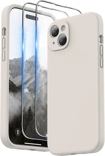 Miniatura 22 de SURPHY Funda diseñada para iPhone 15 Plus con protector de pantalla y cordón, correa de teléfono y funda de silicona líquida para teléfono