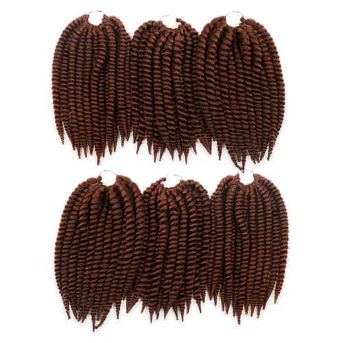 Miniatura 8 de Trenzas de ganchillo de pelo sintético auténtico doble Jumbo Senegalese Twist 12" (30)