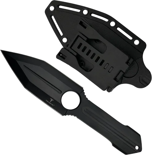 TAKUMITAK Cuchillo de supervivencia de caza de 9 pulgadas, cuchillos de hoja fija de espiga completa, equipo de campamento con juego adicional de