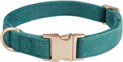 Miniatura 32 de Collar de algodón suave para perro con hebilla de metal, ajustable, resistente, cómodo, collares de pana para perros pequeños, medianos y grandes