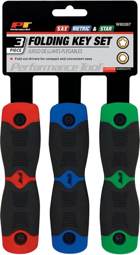 Miniatura 5 de Performance Tool W80287 Juego de llaves plegables, 3 piezas