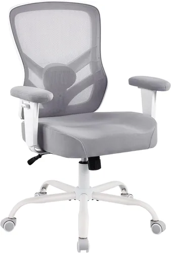 Miniatura 8 de YFO Silla de oficina ergonómica, silla de escritorio de malla con respaldo ajustable lumbar y reposabrazos, cómoda silla giratoria ejecutiva