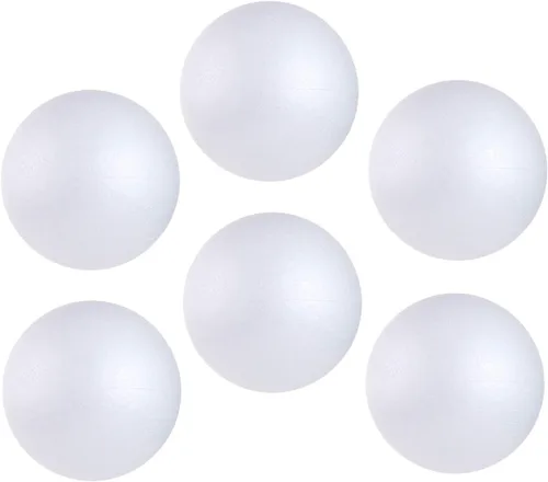 CCINEE 6 bolas de espuma blanca de 6 pulgadas de poliestireno, bolas de espuma para arte, manualidades, hogar, proyectos escolares y suministros de