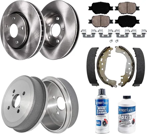 Miniatura 19 de Detroit Axle - Kit de frenos para Hyundai Santa Fe 2017-2018, Santa Fe XL 2017-2019, Rotores de freno de disco Pastillas de freno de cerámica