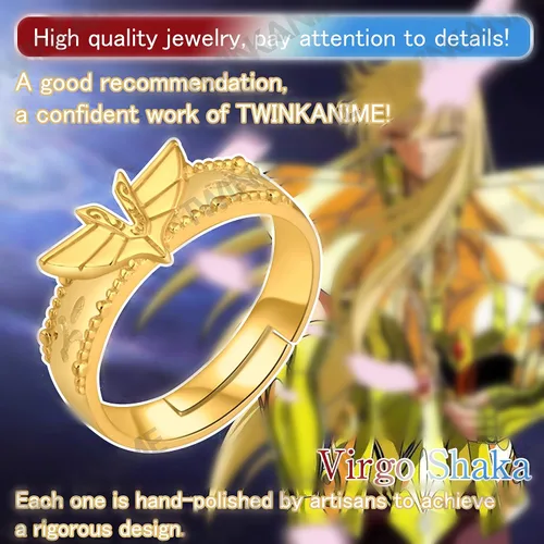 Miniatura 2 de TWINKANIME All 6 S925 Silver Ring Anime Sagittarius for Cosplay Open Band Adjustable Ring for Cosplay Prop