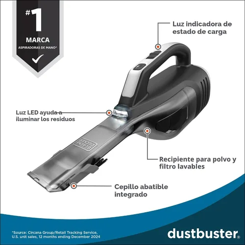Miniatura 3 de Aspiradora de mano inalámbrica de litio Black + Decker CHV1410L de 16 V