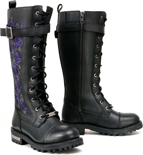 Miniatura 15 de Milwaukee Leather Botas de Motociclista de Cuero para Mujer de Rodilla a Altura de la Pierna Colección Premium MBL
