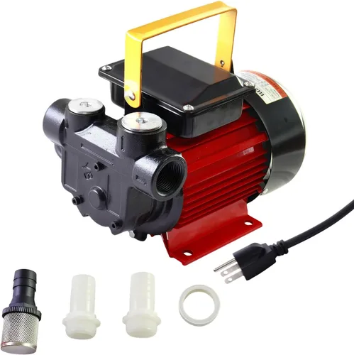 Miniatura 8 de Bomba de transferencia de combustible diésel de 175 W, flujo alto de 45 l/min con boquilla manual, kit de manguera transparente de 1 pulgada