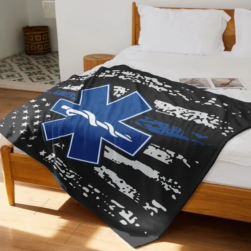 Miniatura 4 de Manta de regalo de técnico médico de emergencia, 60 x 50 pulgadas, regalos de agradecimiento de EMT/EMS para hombres o mujeres, manta de regalo