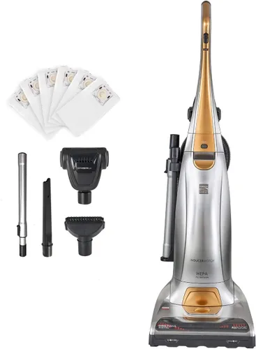 Kenmore BU1017 Aspiradora vertical sin cinturón con 3 motores de succión con Pet Handi-Mate, triple HEPA, varita telescópica, ajuste de altura de 5