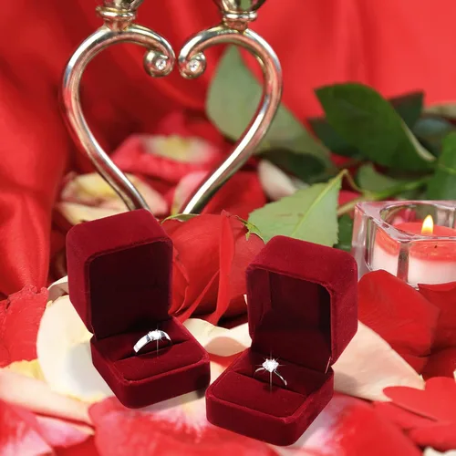Miniatura 7 de BBTO Caja de terciopelo para anillos de 36 piezas para ceremonia de boda, caja de anillo de compromiso, caja de regalo para anillos de boda, caja