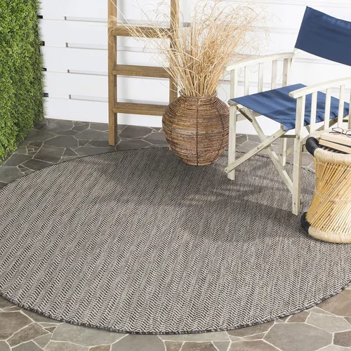 Miniatura 54 de SAFAVIEH Alfombra Lavable para Exteriores Colección Courtyard - Pasillo de 2'3" x 6'7", Azul Marino y Gris, No Desprende Pelusa y Fácil Limpieza