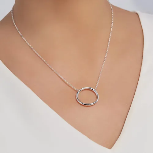 Miniatura 6 de Silpada Collar de círculo abierto 'Karma' en plata de ley, 18 pulgadas + 2 pulgadas, no conocido
