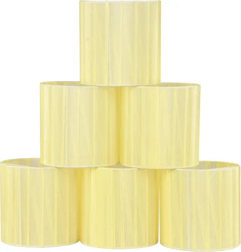 Miniatura 11 de LYON - Pantallas de organza pequeñas con clip para lámpara de pared, juego de 2, tambor pequeño, 5.2 x 5.2 x 5.2 pulgadas de alto, cinta organza