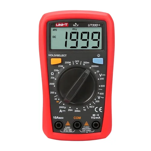 UNI-T UT33D+multímetro del medidor del probador digital del bolsillo del LCD del tamaño de la palma