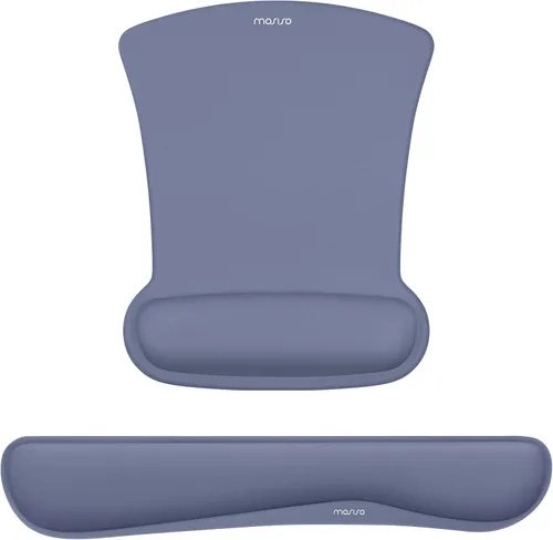 Miniatura 24 de MOSISO Juego de Reposamuñecas para Teclado y Mouse, Alfombrilla Ergonómica con Base Antideslizante para Alivio del Dolor en Casa/Oficina y Escritura