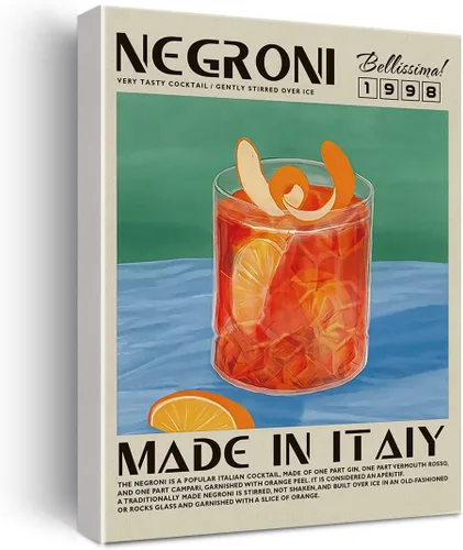 Póster de cóctel vintage, accesorios de carrito de bar, bebidas alcohólicas, decoración de pared, ideas de regalo de cumpleaños para hombres, papá,
