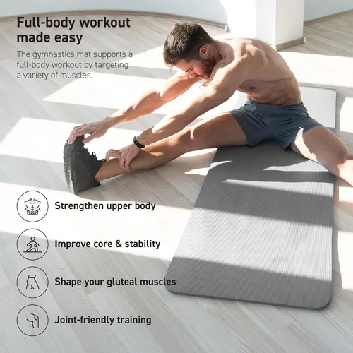Miniatura 5 de MSPORTS Esterilla de yoga premium antideslizante gruesa – Esterilla de ejercicios extra cómoda para entrenamientos en casa, pilates, estiramiento