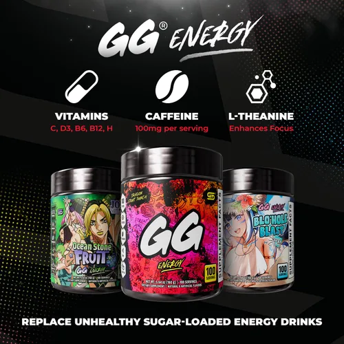 Miniatura 6 de Gamer Supps GG® Energy - Ponche de Pitahaya (100 Porciones) - Energía de Juego Amigable con Keto y Mezcla Nootrópica, Sin Azúcar + Cafeína Orgánica