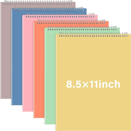 Miniatura 12 de Maitys 6 blocs de notas legales Steno en espiral de 8.5 x 11 pulgadas, bloc de notas encuadernadas en la parte superior, tapa dura, bloc de notas