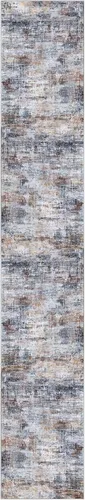 Miniatura 674 de IOHOUZE Alfombra abstracta lavable de 3 x 12 pies para pasillos, antideslizante para cocina, camino de entrada de lana sintética para interiores
