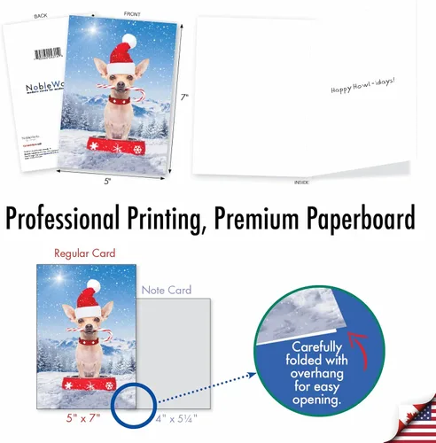 Miniatura 4 de The Best Card Company - Tarjeta de felicitación de Feliz Navidad con sobre (4.63 x 6.75 pulgadas) - Canine Antics C3194GXSG