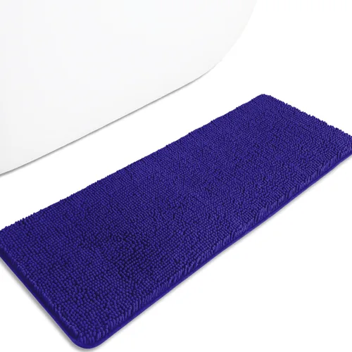 Miniatura 656 de Alfombra de baño pequeña de 12 x 18 pulgadas, lavable y absorbente, antideslizante, alfombra de baño de felpilla gruesa y suave para baño, ducha