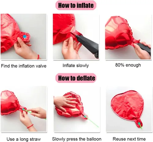 Miniatura 5 de Globos rosados en forma de corazón de 10 pulgadas para cumpleaños, boda, compromiso, día de San Valentín, decoración de fiesta, suministros