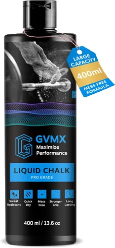 Miniatura 12 de 50ML/100ML/400ML Superior Grip Premium Liquid Chalk. Long Lasting Mess-Free Gym Chalk for Weightlifting, Gymnastics, Climbing. Fast Drying