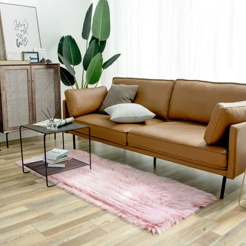 Miniatura 119 de Ashler Home Deco - Tapete de pelo sintético de oveja, mullido, suave, de 2 x 3 pies, lavable a máquina, dormitorio, habitación de los niños, sala