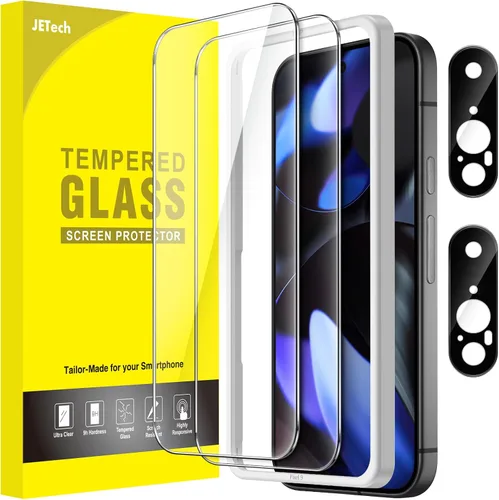 Miniatura 17 de JETech Protector de pantalla para Google Pixel 6a de 6.1 pulgadas con protector de lente de cámara, herramienta de fácil instalación, compatible