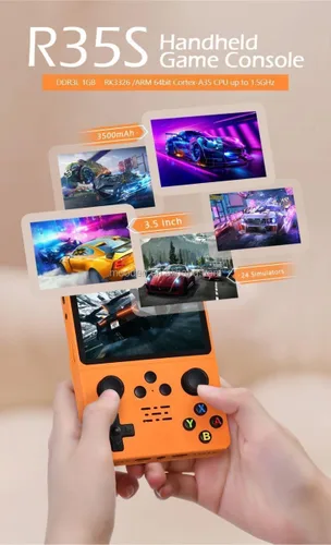 Miniatura 2 de QuantumG - Consola de juegos portátil retro R35S con pantalla IPS HD de 3.5 pulgadas, sistema Linux, juegos integrados de 64 GB, videojuegos