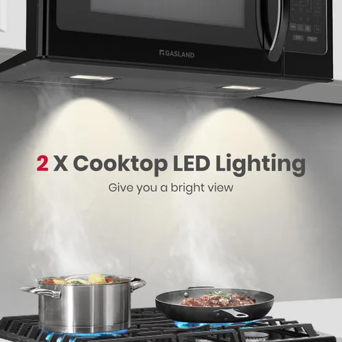 Miniatura 4 de GASLAND Horno microondas de 30 pulgadas, gran capacidad de 1.7 pies cúbicos, se adapta a platos familiares, 1000 W con 10 niveles de potencia