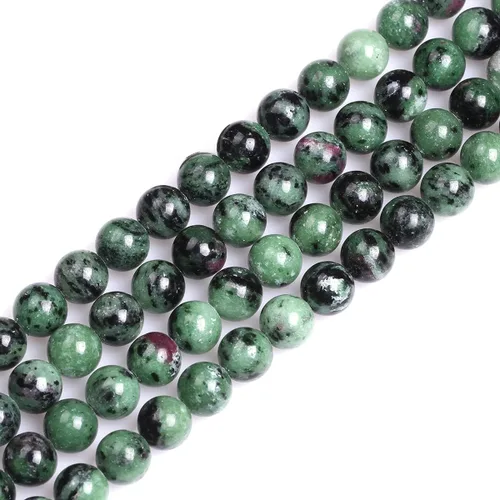 Miniatura 168 de GEM-Inside - Cuentas sueltas de ágata verde con bandas de energía natural, cuentas de energía natural para hacer joyas, 0.315 in, redondas, 15 Ágata