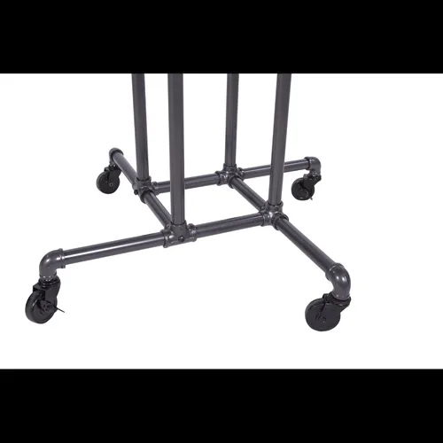 Miniatura 5 de Clothing Rack Econoco - Tubería resistente ajustable, estante de 4 vías, perchero de tubería de plomería, gris antracita