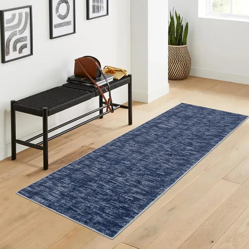 Miniatura 22 de RUGSREAL Alfombra lavable a máquina de 2 x 8 pies, para pasillo, entrada, contemporánea, color liso, alfombra de pasillo moderna para interiores