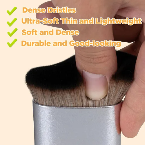Miniatura 6 de Brocha autobronceadora para rostro y cuerpo, brocha de base Kabuki para maquillaje de piernas impecable, aplicador de bronceado para bronceador
