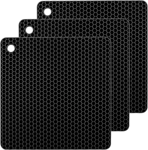 Miniatura 23 de TENOC Alfombrillas Trivet de Silicona Antideslizantes, Resistentes al Calor y que Atrapan Agua para Vasos de Agua y Tazas de Té y Tazas de Café