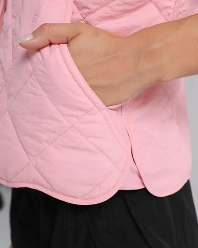 Miniatura 4 de Gacaky Chaleco ligero para mujer, con cuello alto, sin mangas, acolchado, abrigo de invierno cálido