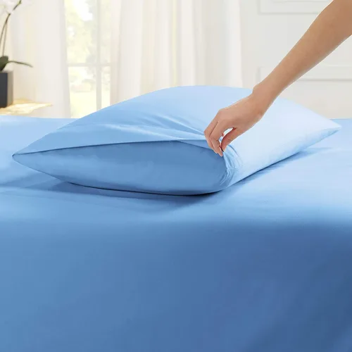 Miniatura 4 de Empyrean Bedding - Juego de sábanas de 6 piezas con correas ajustadas para mayor duración y resistencia, 110 GSM, tejido suave, Microfibra, azul