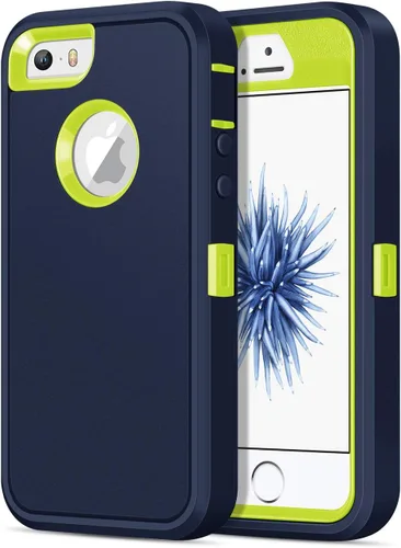 Miniatura 9 de Jelanry para iPhone 5/ 5S/ SE 1ª Generación (2016) Funda de uso rudo resistente a prueba de golpes de doble capa, carcasa protectora deportiva