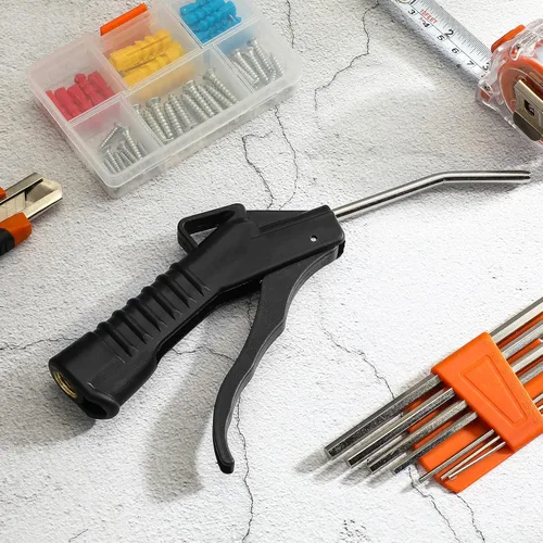 Miniatura 6 de Honoson 2 piezas de boquilla de aire soplador pistola agarre de pistola herramienta de soplado de aire accesorios de compresor para mecánicos Negro