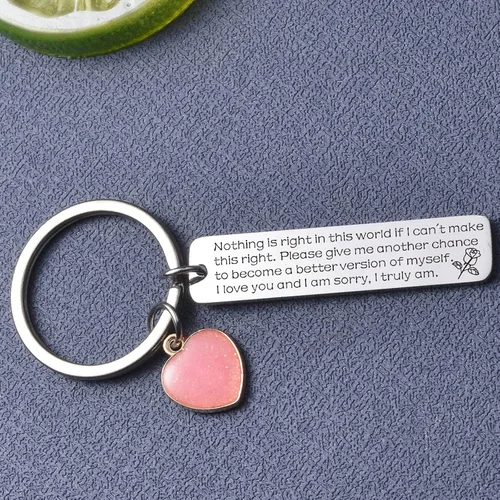 Miniatura 6 de ZNOSVEI Llavero para mamá con texto en inglés "Sorry Key", regalo de disculpa, perdóname, joyería para marido, regalo para abuela