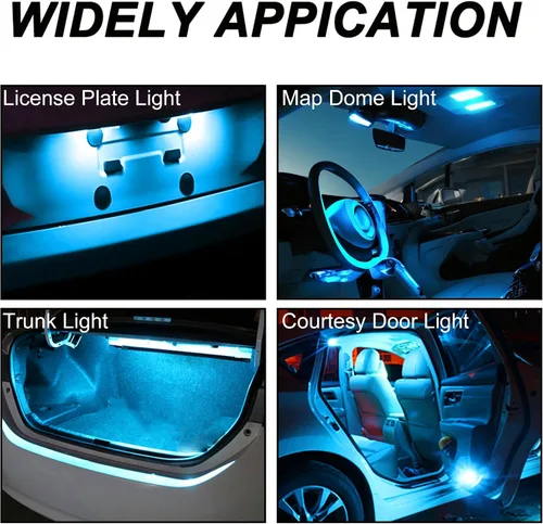 Miniatura 8 de T10 194 168 Dash Instrument Ultra Blue Bombillas LED Bright Panel Gauge Cluster Dashboard Bombillas LED 10pcs/Set