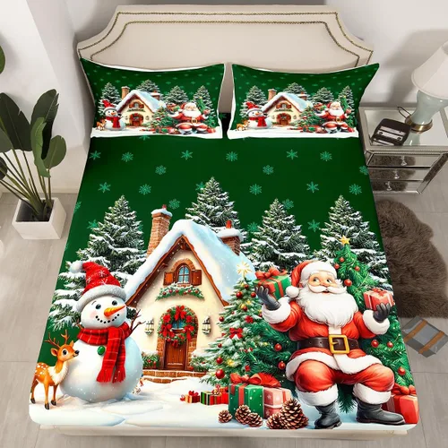 Miniatura 40 de Erosebridal Divertida sábana bajera ajustable de Halloween para niños, lindo juego de ropa de cama de calabaza fantasma, decoración de Halloween