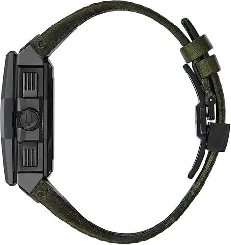 Miniatura 3 de Bulova Precisionist X Special Edition - Reloj de pulsera de cuero verde con cronógrafo para hombre 98B355, Cronógrafo, movimiento de cuarzo
