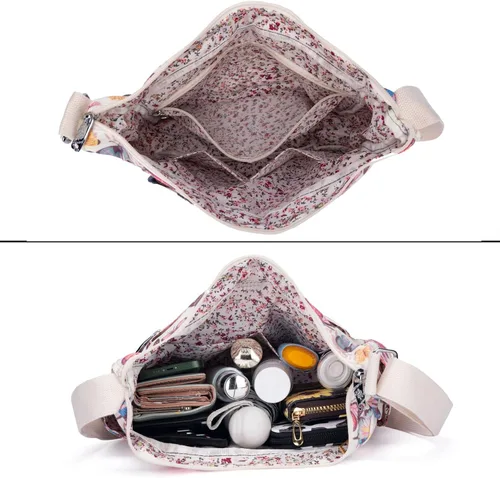 Miniatura 7 de Bolso de hombro para mujer, con múltiples bolsillos, bolso cruzado con asa superior