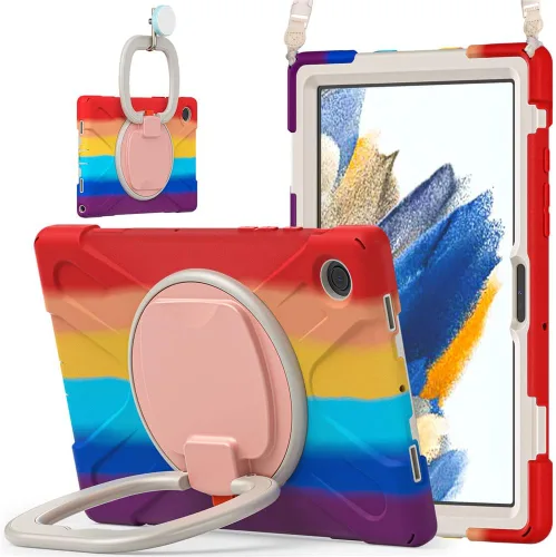 Miniatura 30 de 360 Rotation Case for Galaxy Tab ActivePro/Tab Active4 Pro/Active 5 Pro 10.1" Sturdy Cover Rotate Ring Stand Shoulder Carrying Strap Hand Strap
